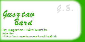 gusztav bard business card