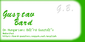 gusztav bard business card